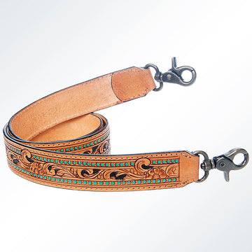 American Darling ADSTF138 Hand Tooled Genuine Leather Crossbody Handle Strap For Bags